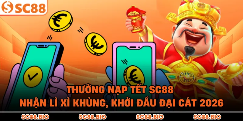Thưởng nạp Tết SC88 – Nhận Lì Xì Khủng, Khởi Đầu Đại Cát 2026
